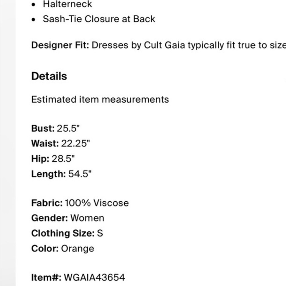 cult gaia Orange Maxi Dress - Picture 4 of 6